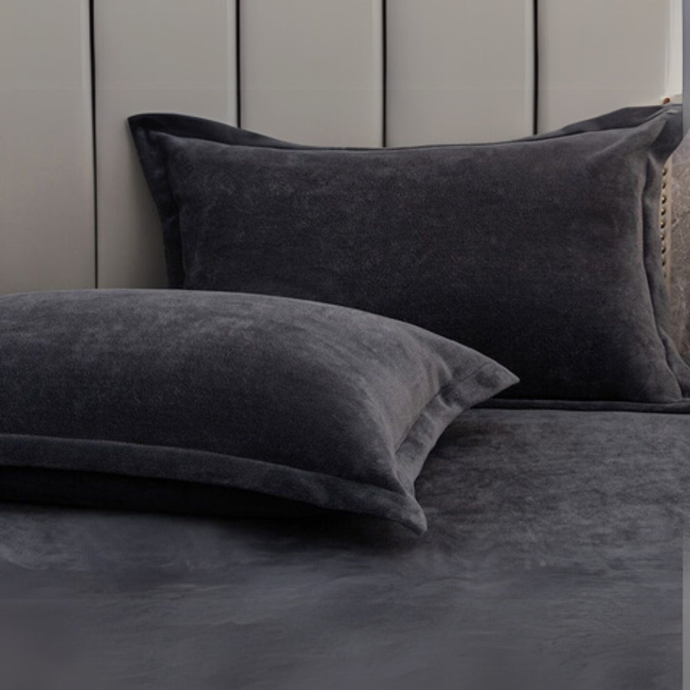 Pillow Covers Set of 2 Plush Fleece Machine Washable