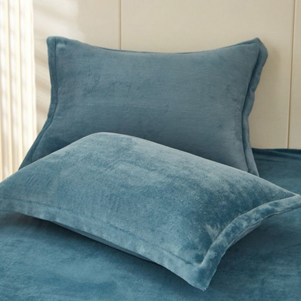 Pillow Covers Set of 2 Plush Fleece Machine Washable
