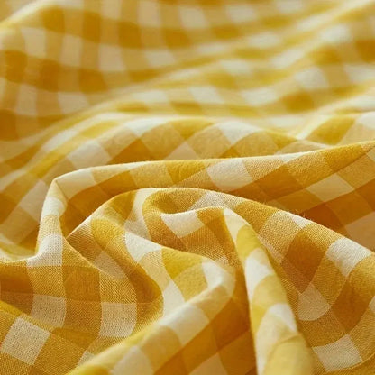 Pillowcase Classic Gingham Microfiber Blend Queen Size