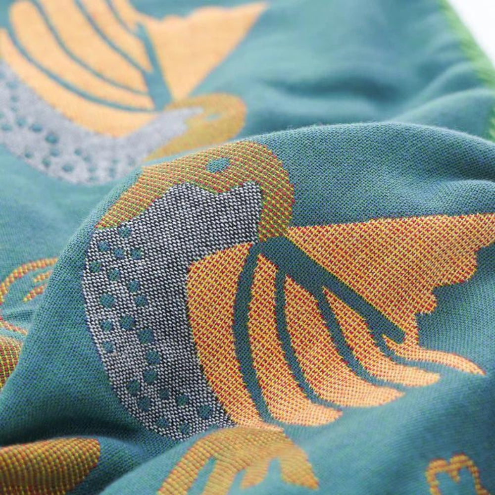 Pillowcase Cotton Gauze Bird & Floral 20 x 30