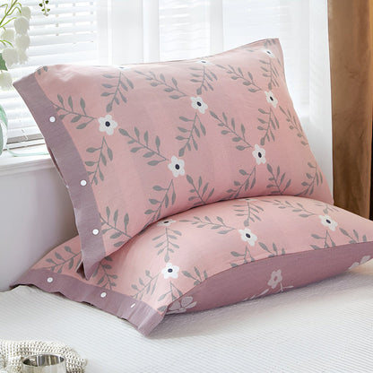 Pillowcase Pure Cotton Four-Layer Gauze Button Closure