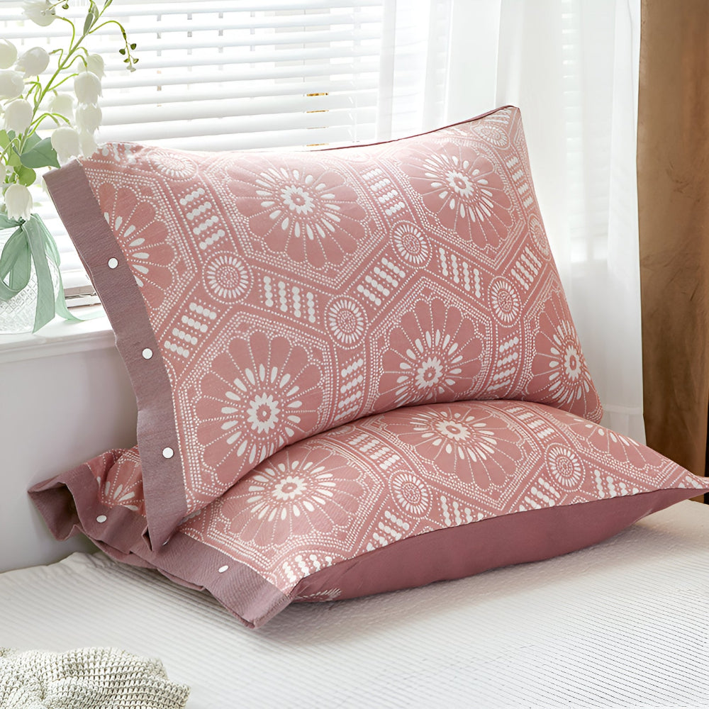 Pillowcase Pure Cotton Four-Layer Gauze Button Closure