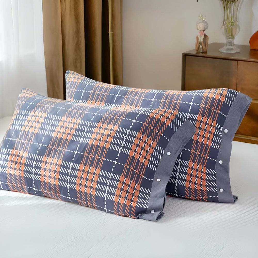Pillowcase Pure Cotton Four-Layer Gauze Button Closure