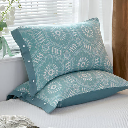Pillowcase Pure Cotton Four-Layer Gauze Button Closure