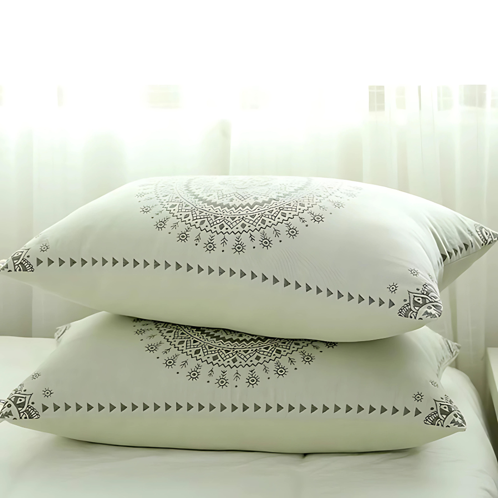 Pillowcases 100% Cotton Mandala Pattern Set of 2