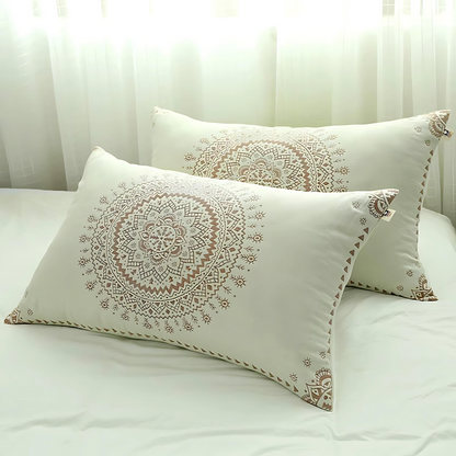 Pillowcases 100% Cotton Mandala Pattern Set of 2