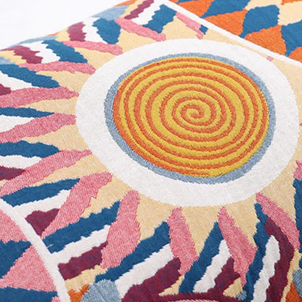 Pillowcases 100% Cotton Nordic Sunburst Button Closure Pair