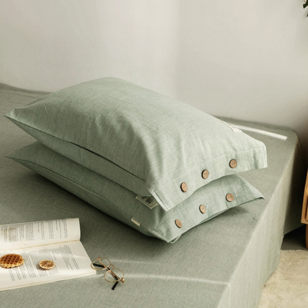 Pillowcases Organic Cotton Two Pack Breathable & Hypoallergenic