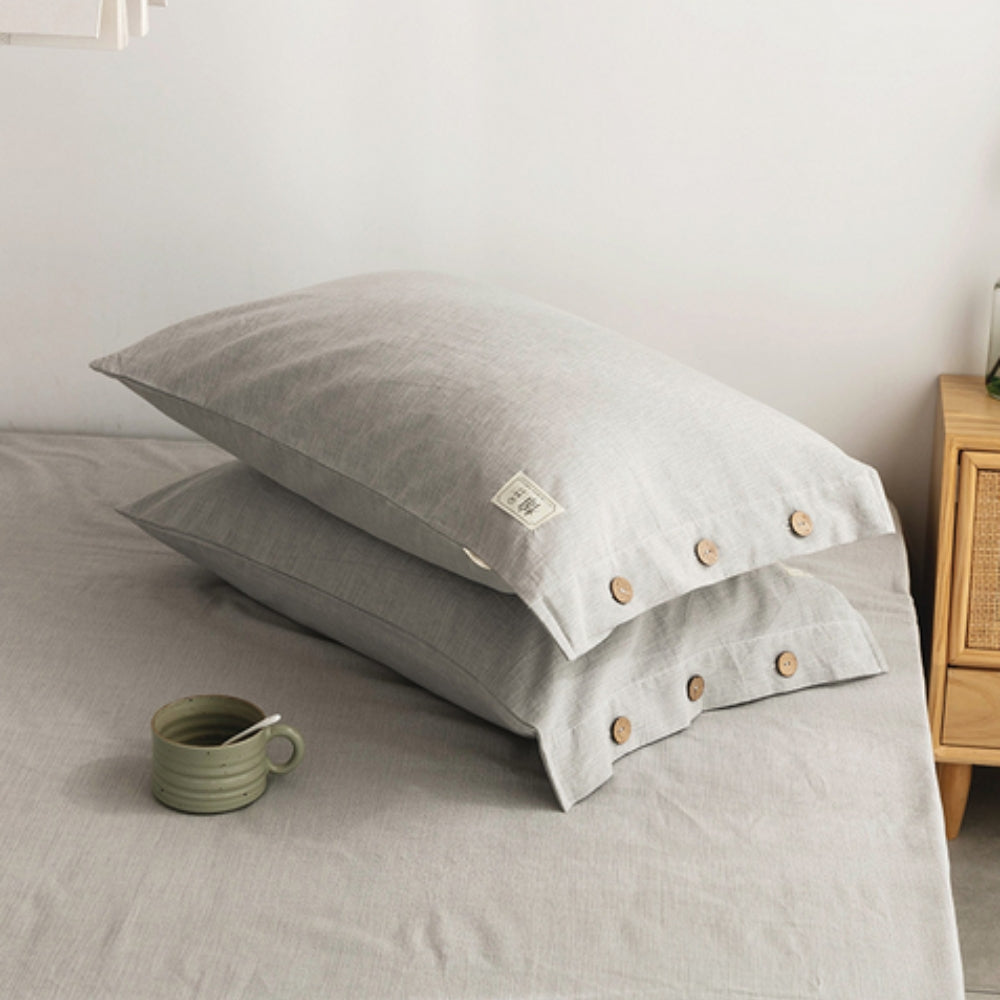 Pillowcases Organic Cotton Two Pack Breathable & Hypoallergenic
