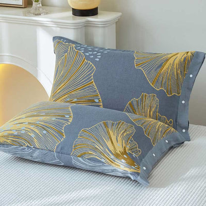 Pillowcases Pure Cotton Floral Snap Closure Twin Pack