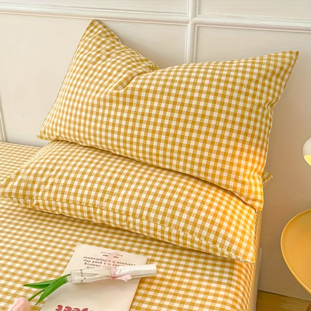 Pillowcases Soft-Washed Microfiber Plaid Envelope Closure