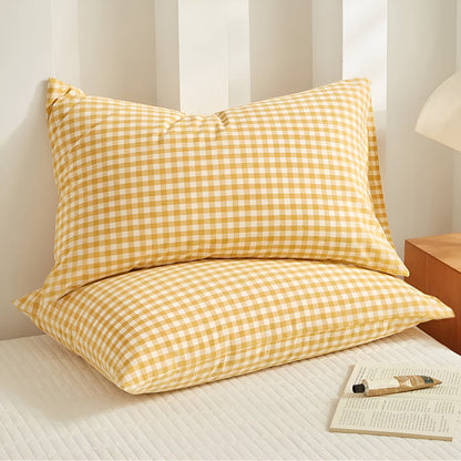 Pillowcases Soft-Washed Microfiber Plaid Envelope Closure