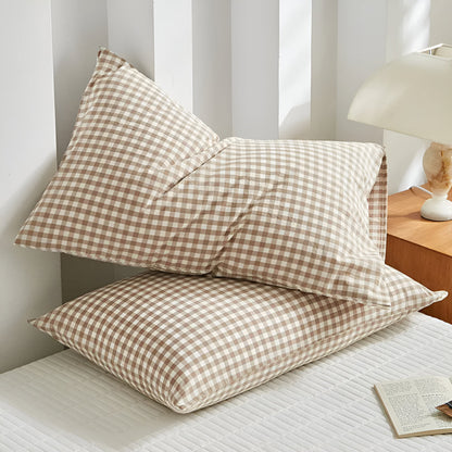 Pillowcases Soft-Washed Microfiber Plaid Envelope Closure