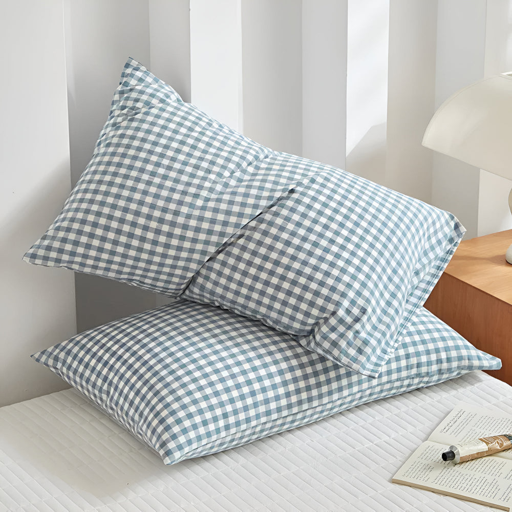 Pillowcases Soft-Washed Microfiber Plaid Envelope Closure