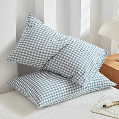 Pillowcases Soft-Washed Microfiber Plaid Envelope Closure