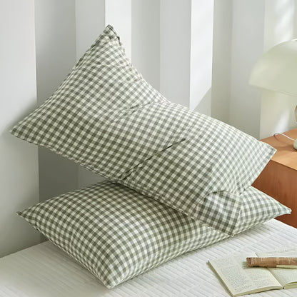 Pillowcases Soft-Washed Microfiber Plaid Envelope Closure