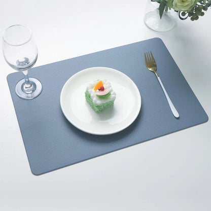 Placemat Faux Leather Vintage Matte Heat-Resistant & Wipe-Clean