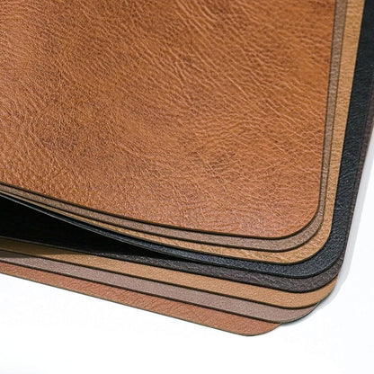 Placemat Faux Leather Vintage Matte Heat-Resistant & Wipe-Clean