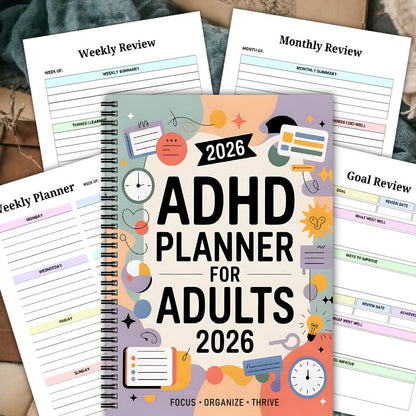 Planner ADHD-Friendly Daily & Weekly Dated 2026
