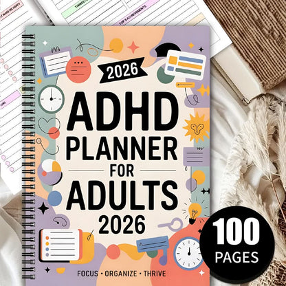 Planner ADHD-Friendly Daily & Weekly Dated 2026
