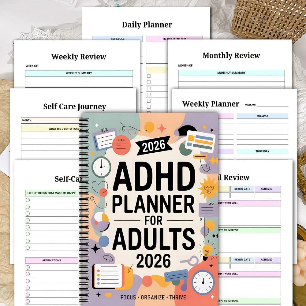 Planner ADHD-Friendly Daily & Weekly Dated 2026