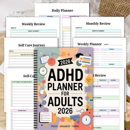 Planner ADHD-Friendly Daily & Weekly Dated 2026