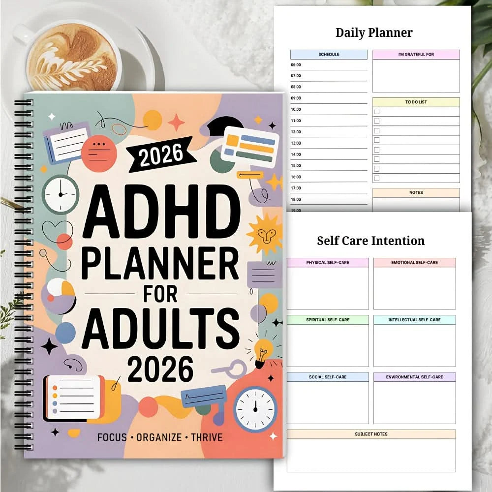 Planner ADHD-Friendly Daily & Weekly Dated 2026