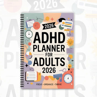 Planner ADHD-Friendly Daily & Weekly Dated 2026