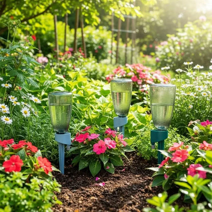 Plant Watering Spike Adjustable Drip Rate Bottle-Fit Plastic