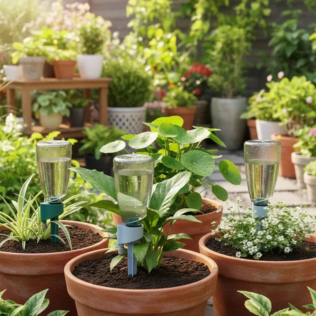 Plant Watering Spike Adjustable Drip Rate Bottle-Fit Plastic