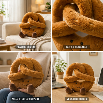 Plush Cushion 12 Inch Embroidered Face & Arms
