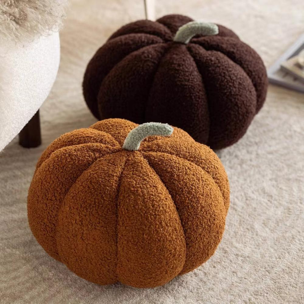 Plush Cushion Pumpkin-Shaped Washable Cover