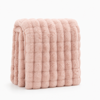Plush Throw Blanket Wave Texture Lightweight Machine-Washable