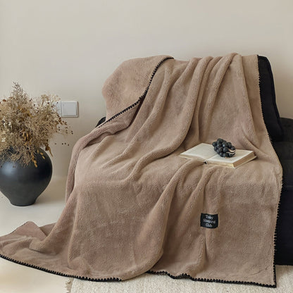 Plush Winter Blanket Bouclé Microfiber Insulating Lightweight Machine Washable