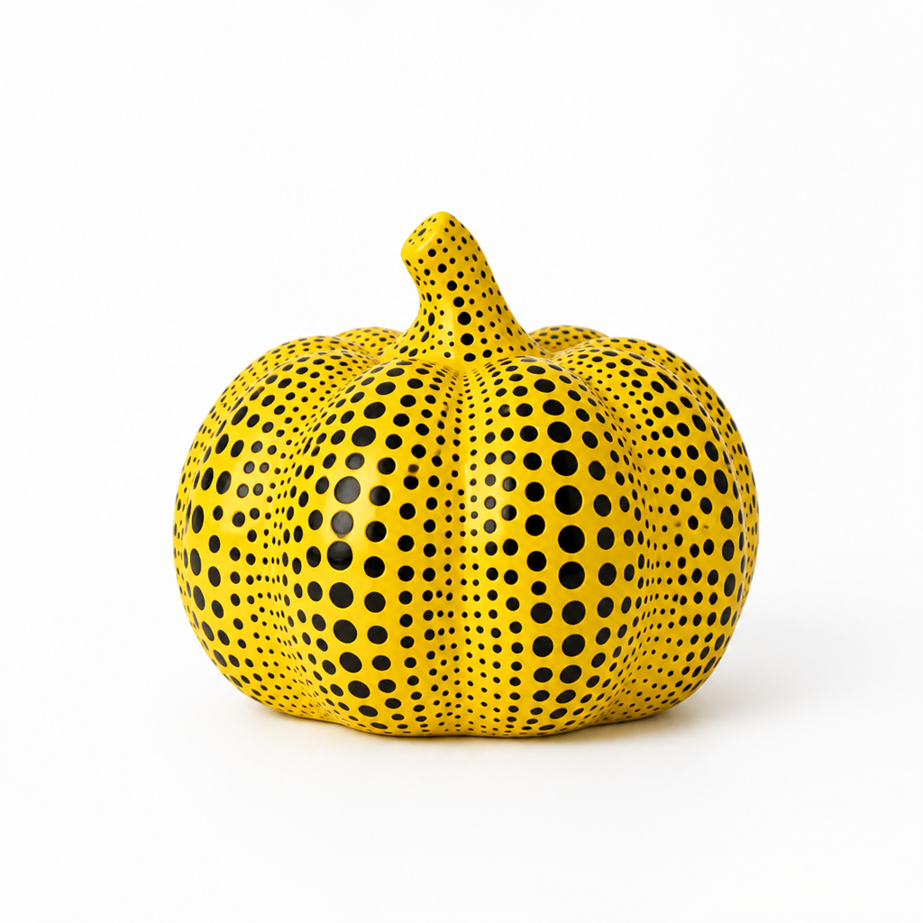 Polka Dot Pop-Art Resin Figurines (Pumpkin, Owl & Bird)