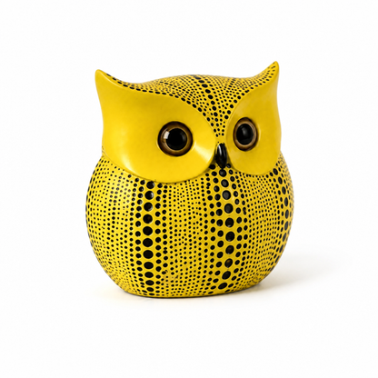Polka Dot Pop-Art Resin Figurines (Pumpkin, Owl & Bird)