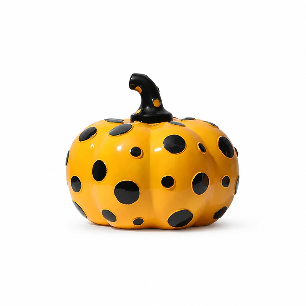 Polka Dot Pop-Art Resin Figurines (Pumpkin, Owl & Bird)