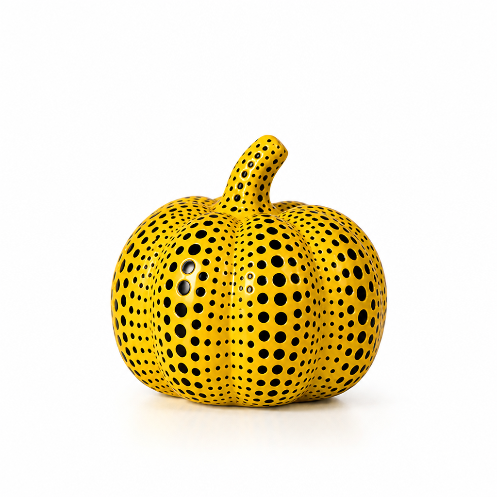 Polka Dot Pop-Art Resin Figurines (Pumpkin, Owl & Bird)