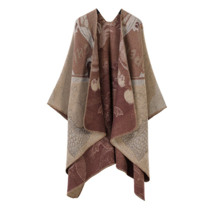 Poncho Oversized Reversible Ultra-Soft Faux Cashmere