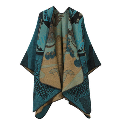 Poncho Oversized Reversible Ultra-Soft Faux Cashmere