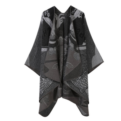 Poncho Oversized Reversible Ultra-Soft Faux Cashmere