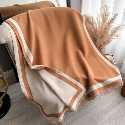 Poncho Scarf Double-Sided Jacquard Microfiber