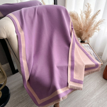 Poncho Scarf Double-Sided Jacquard Microfiber
