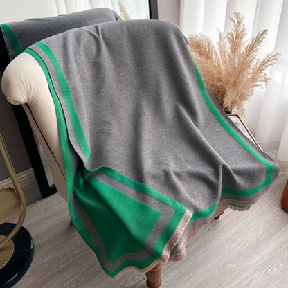 Poncho Scarf Double-Sided Jacquard Microfiber