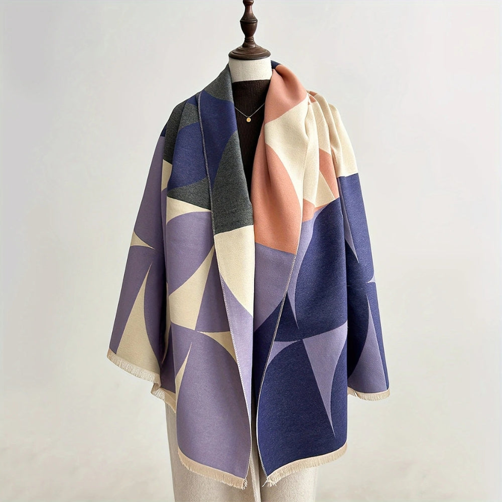 Poncho & Shawl Reversible Microfiber Blend Machine Washable