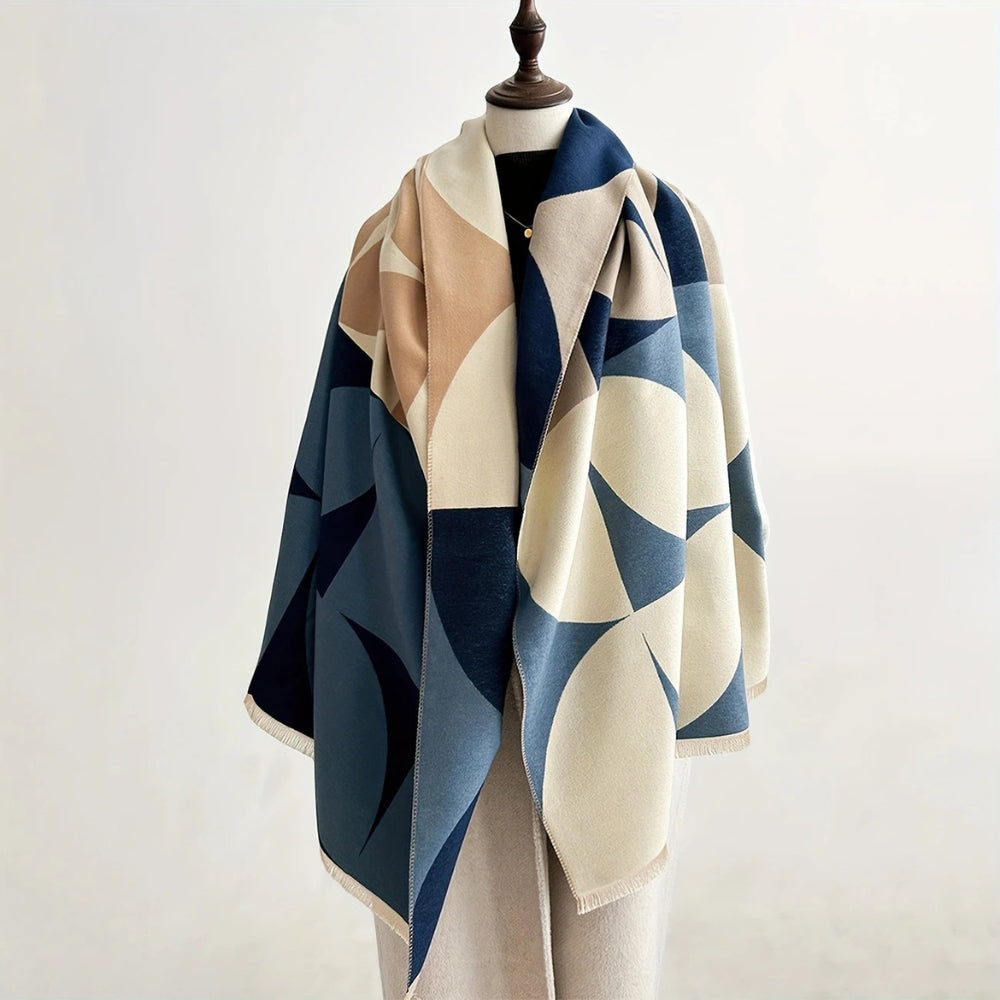 Poncho & Shawl Reversible Microfiber Blend Machine Washable