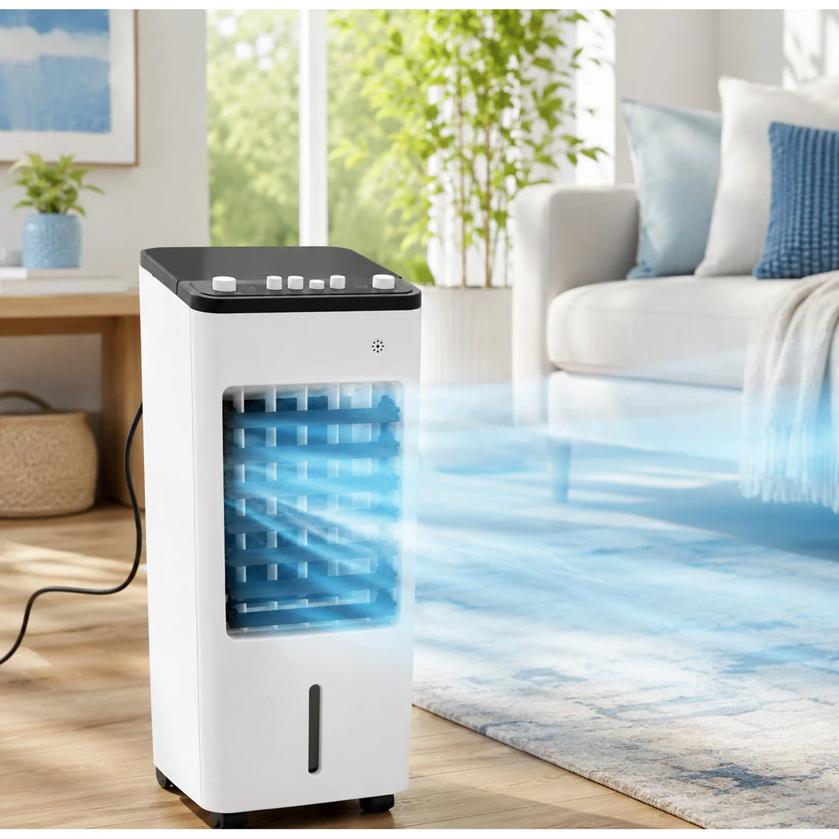 Portable Air Cooler Evaporative Cooling Fan & Humidifier Functions