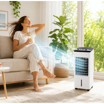 Portable Air Cooler Evaporative Cooling Fan & Humidifier Functions