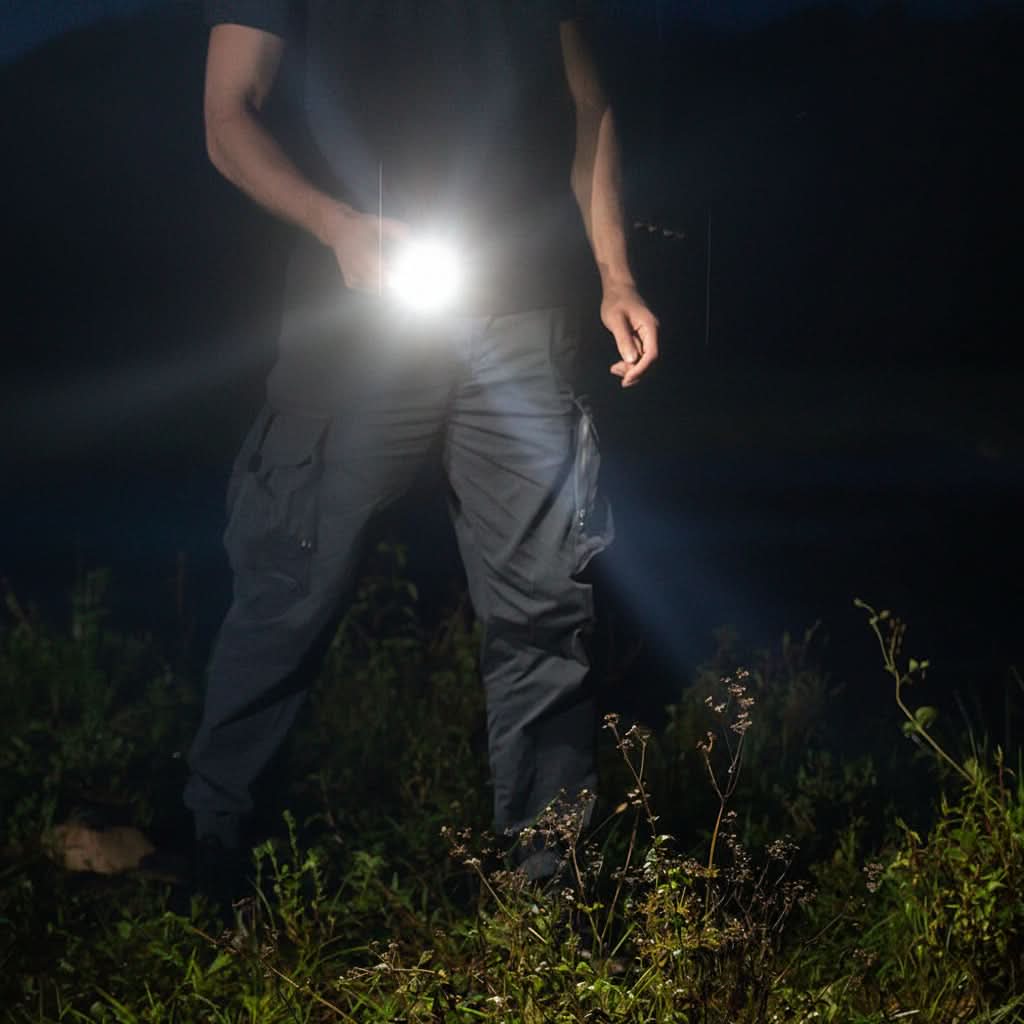 Portable Air Pump USB Rechargeable With Built-In LED Camping Light