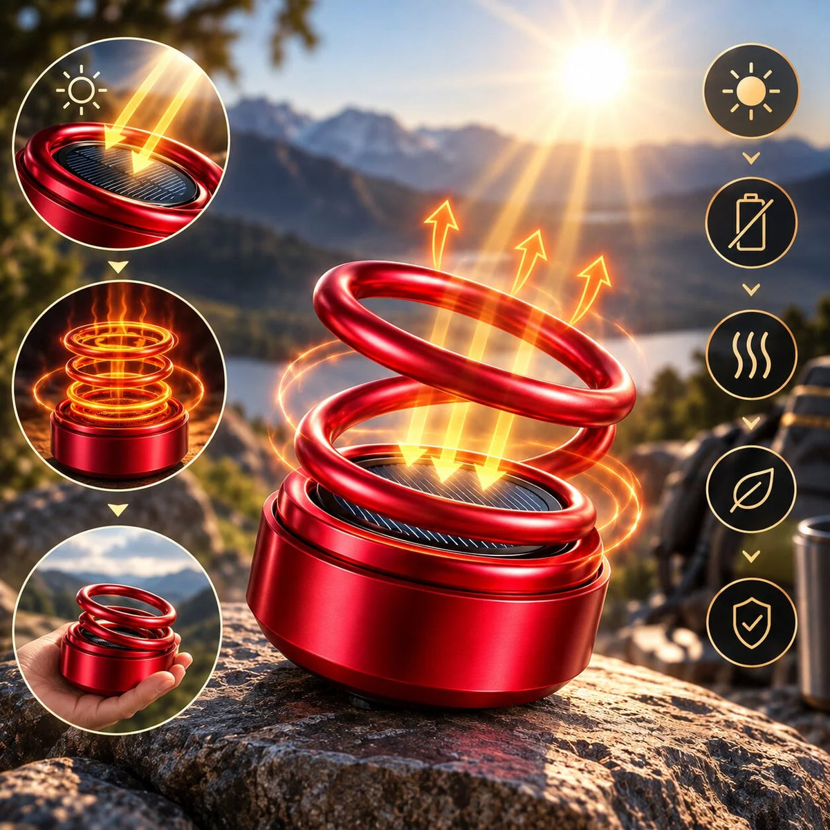 Portable Heater Flameless Compact For Home & Travel